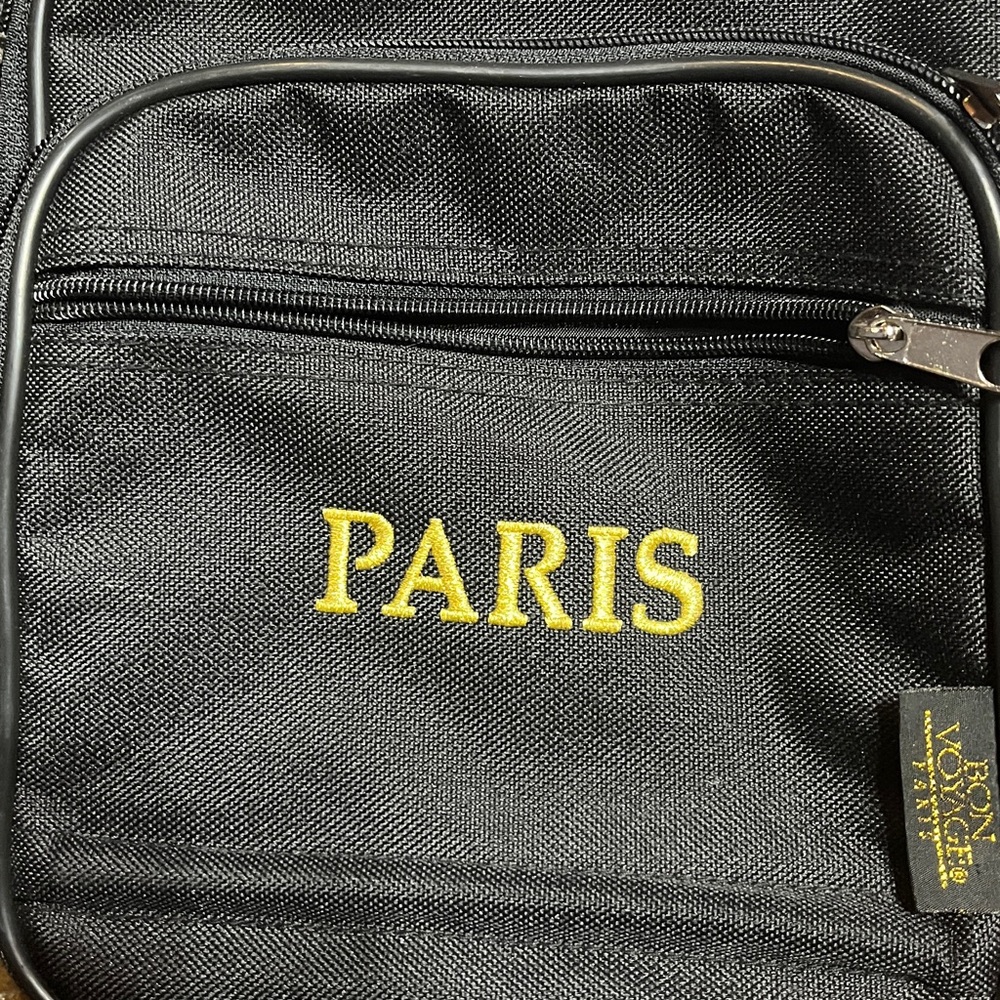 8” X 10” Bon Voyage Black Paris Crossbody Bag - Picture 3 of 4